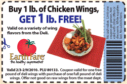 Earth Fare Chicken Wings Coupon