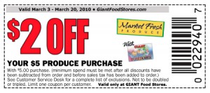 Giant produce coupon