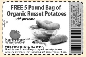 earth fare free coupon potatoes