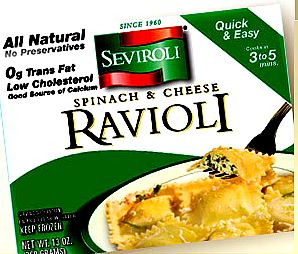 ravioli spinach and cheese seviroli