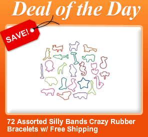 72 silly bands for $7.19 shipped!