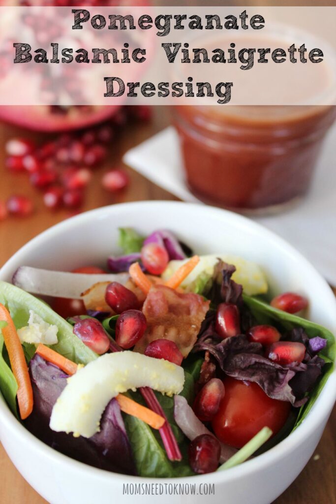 Easy Pomegranate Balsamic Vinaigrette Salad Dressing