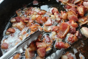 bacon frying