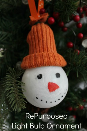 homemade christmas ornament snowman