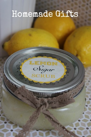 homemade lemon sugar scrub