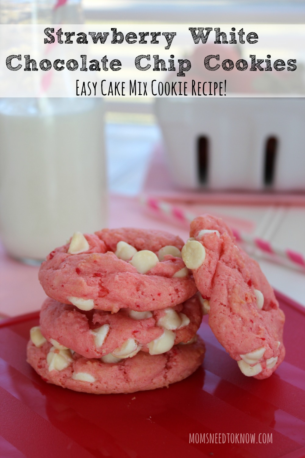 Strawberry White Chocolate Chip Cookies Recipe