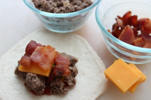 bacon cheeseburger pockets assembly