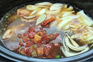 crockpot chicken tortilla soup cooking