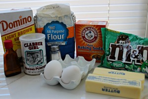 mint blondie bars ingredients
