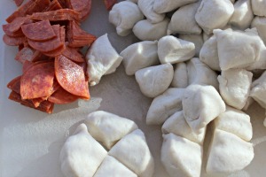 pull apart pizza bread process