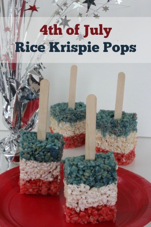 4th of July Rice Krispie Pops