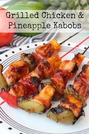Grilled  Pineapple and Chicken  Kabobs