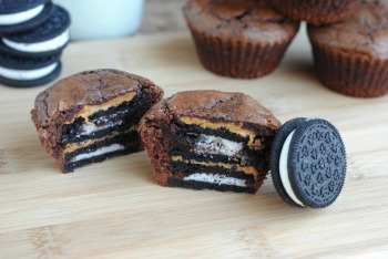 Oreo and Peanut Butter Stuffed Brownies Recipe