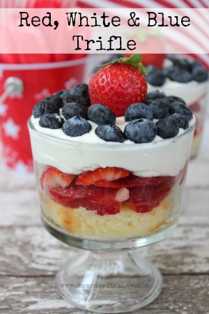 Red White and Blue Trifle for the 4th of July