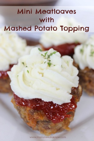 Easy Meatloaf Recipe - Mini Meatloaves with Mashed Potato Topping