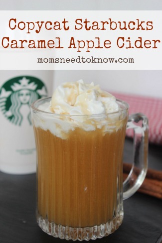 Apple cider drink at starbucks