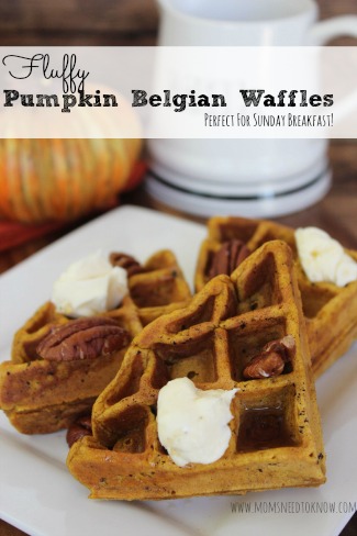 Fluffy Pumpkin Belgian Waffles