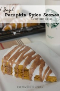 Another great breakfast recipe with pumpkin?  These copycat Starbucks Pumpkin Scones!  