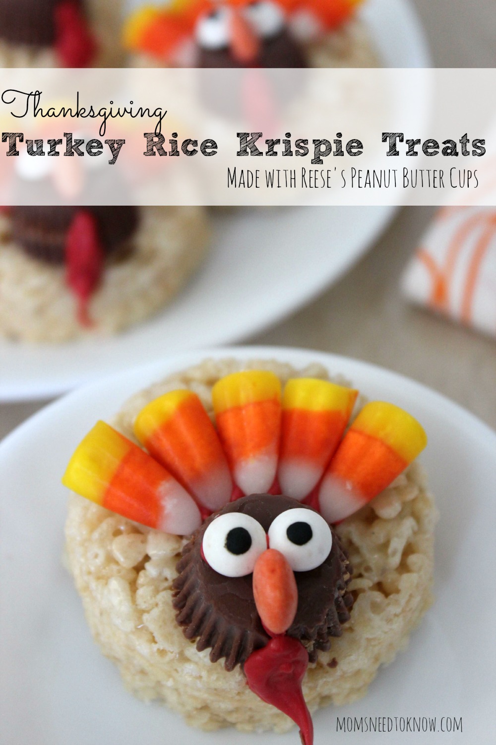 Turkey Rice Krispie Treats | Fun Thanksgiving Dessert! | Moms Need To ...