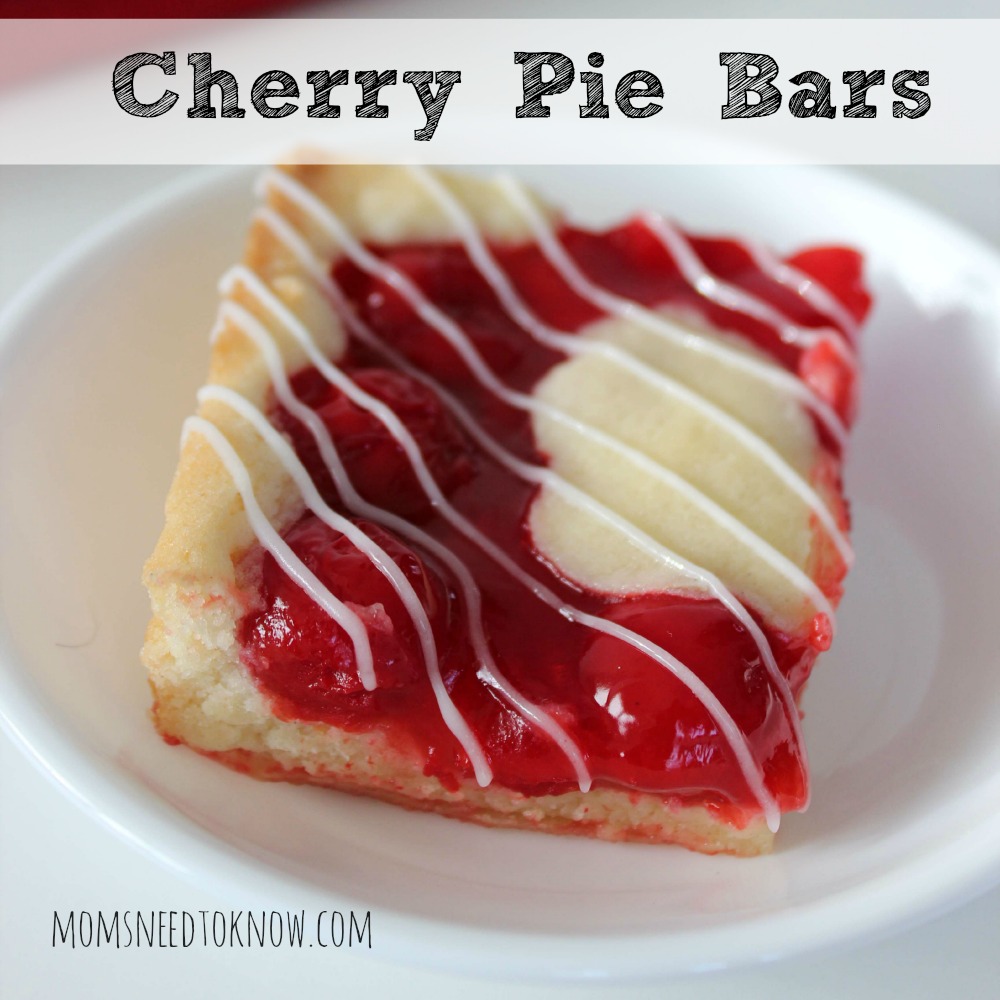 Easy Cherry Pie Bars sq