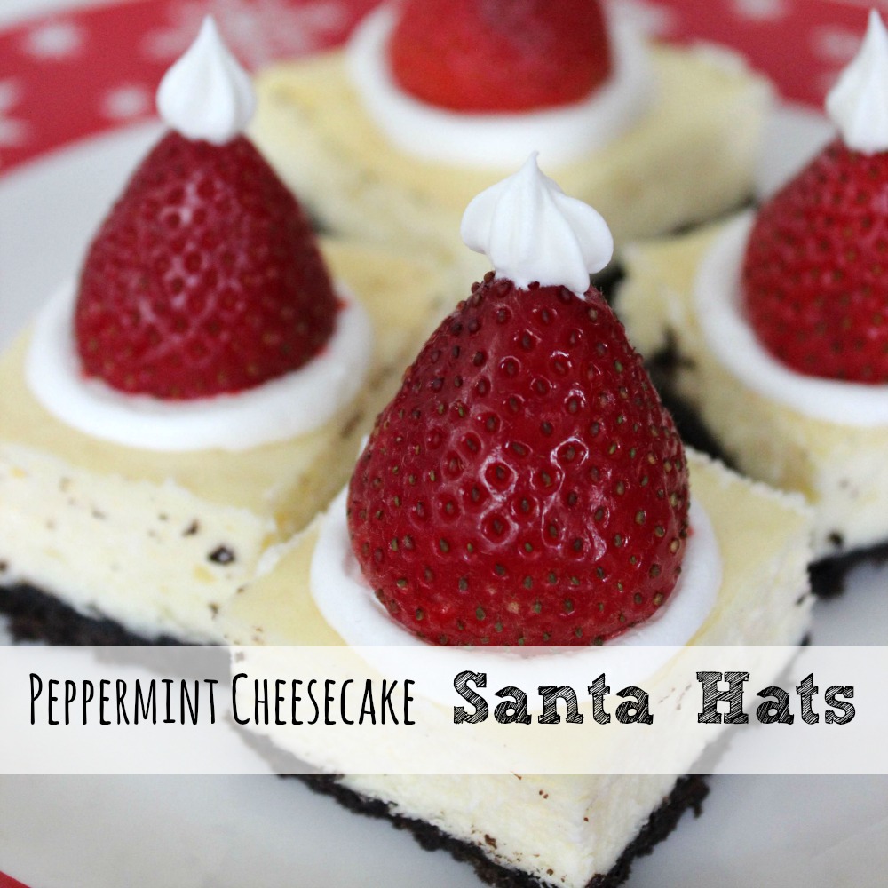 Peppermint Cheesecake Santa Hats sq