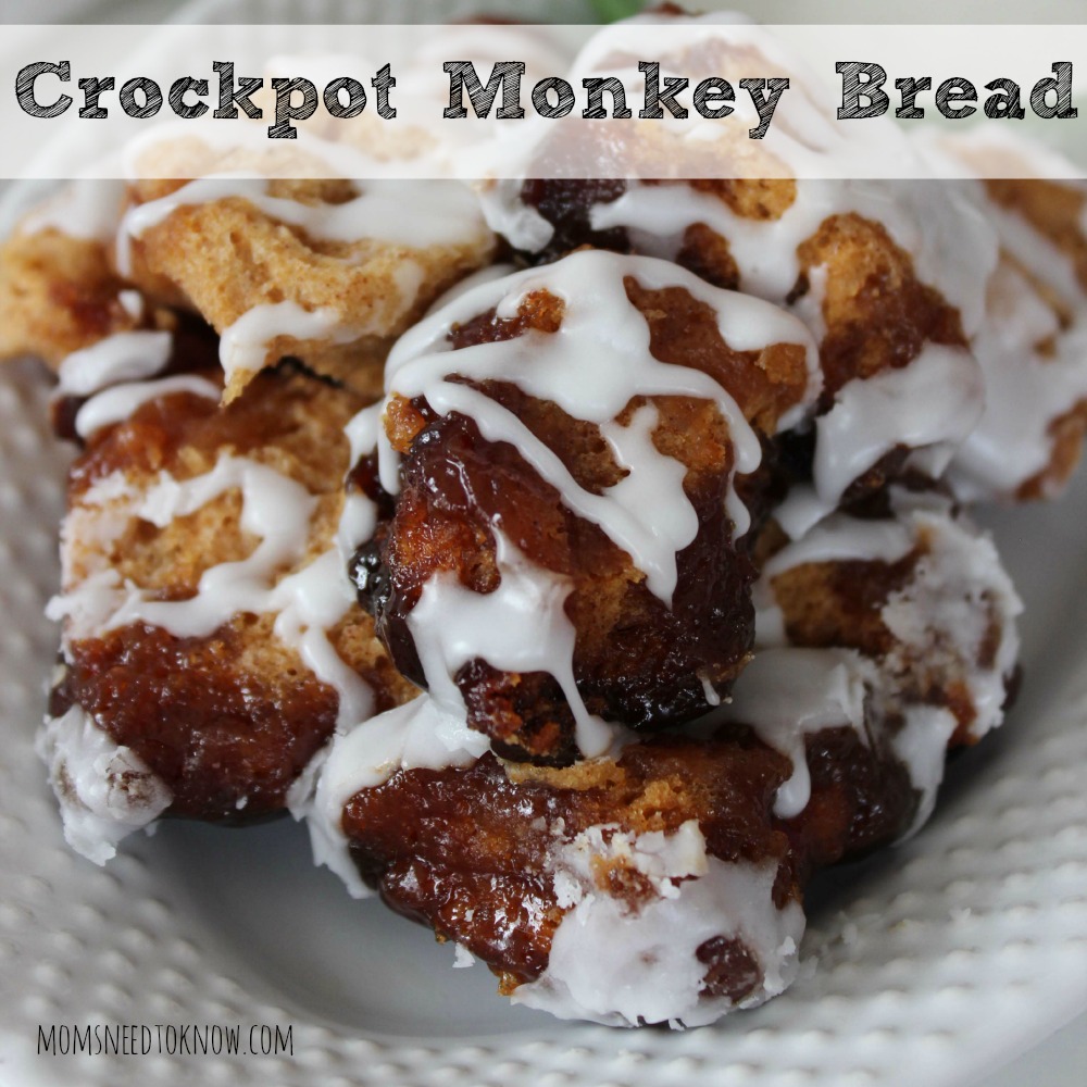 This Crockpot Cinnamon Monkey Bread smells amazing while it is cooking and is a favorite in our house. It takes just a few minutes to prepare!