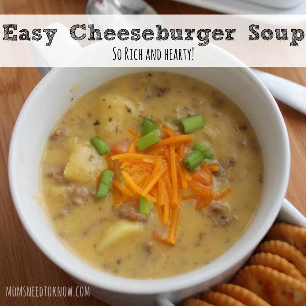 Easy Cheeseburger Soup Recipe sq