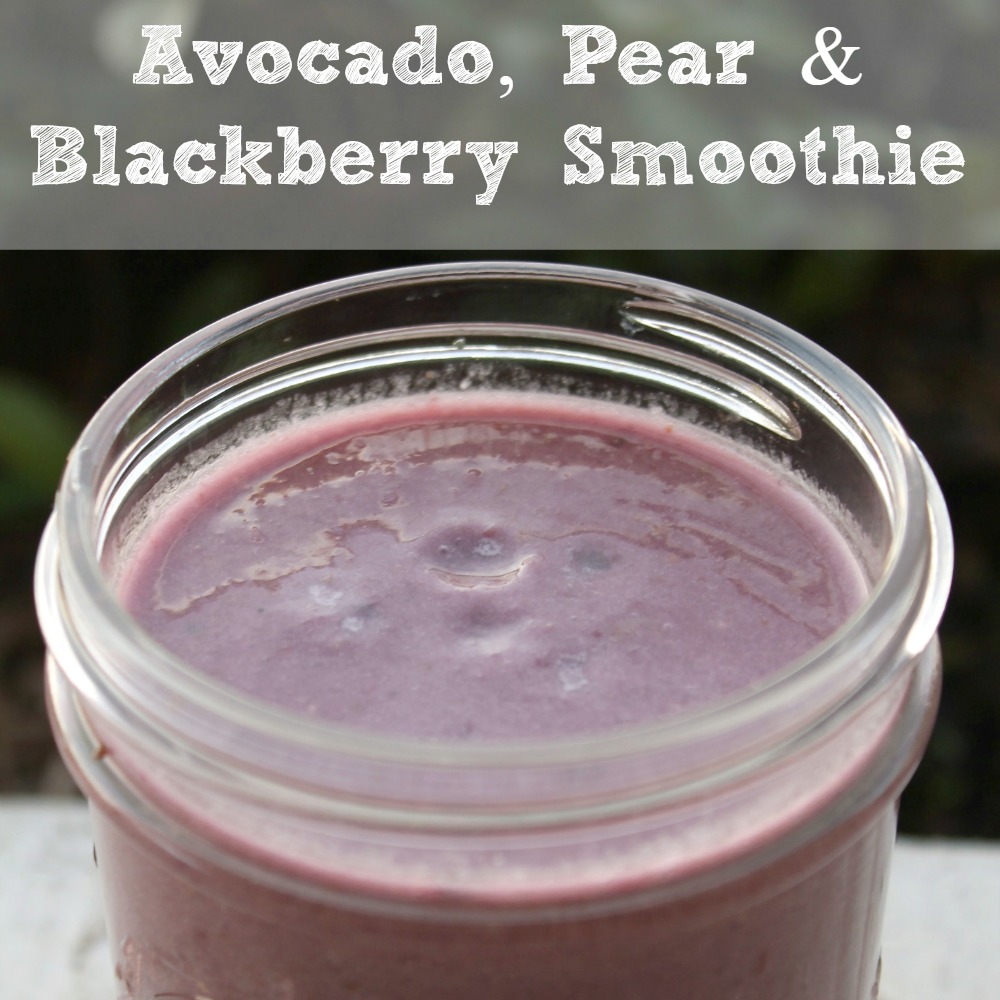 Avocado Pear and Blackberry Smoothie  Healthy Breakfast Idea sq