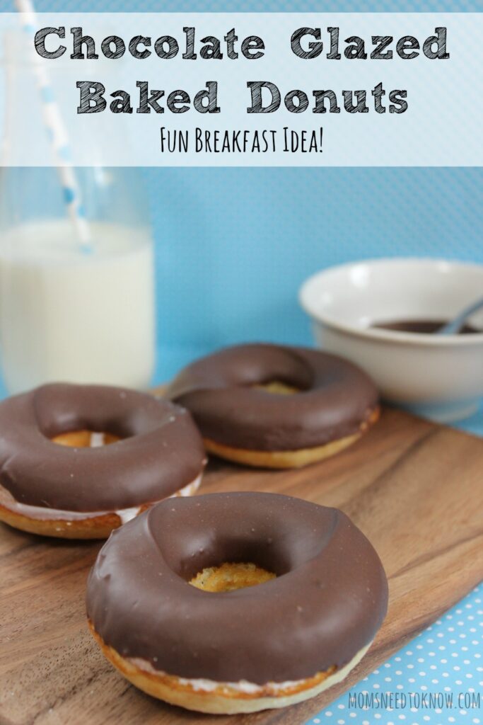 Chocolate Glazed Baked Donut Recipe | Moms Need To Know