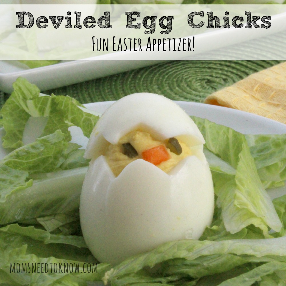 Deviled Egg Chicks - Fun Easter Appetizer sq