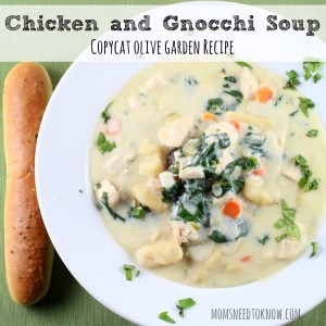 Copycat Olive Garden Chicken and Gnocchi Soup Recipe sq