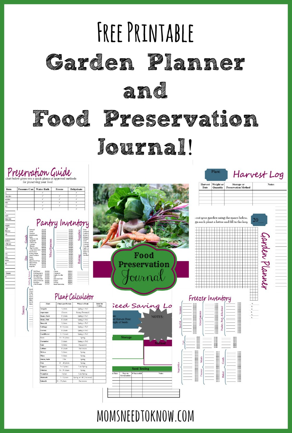 Recipe Journal Inspo + FREE Fruits & Veggies Printable