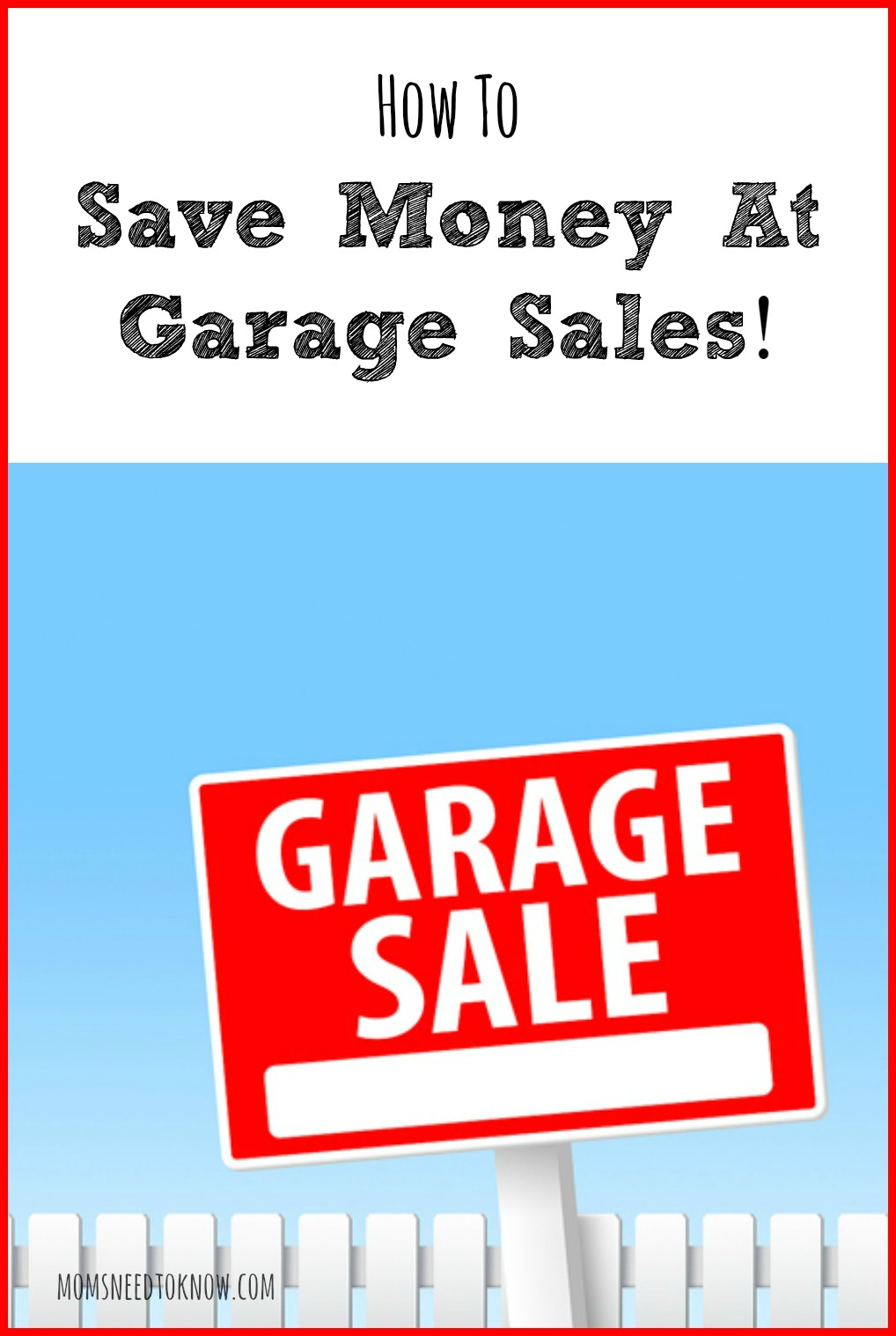 How To Save Money At Garage Sales