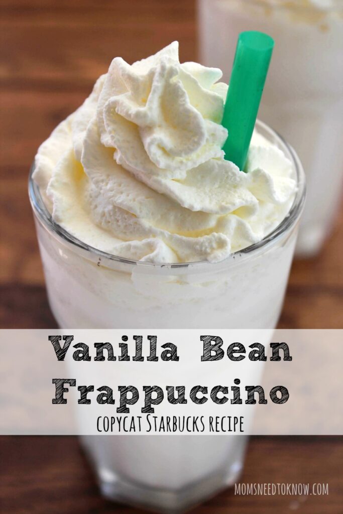 Vanilla Bean Frappuccino Copycat Starbucks Recipe