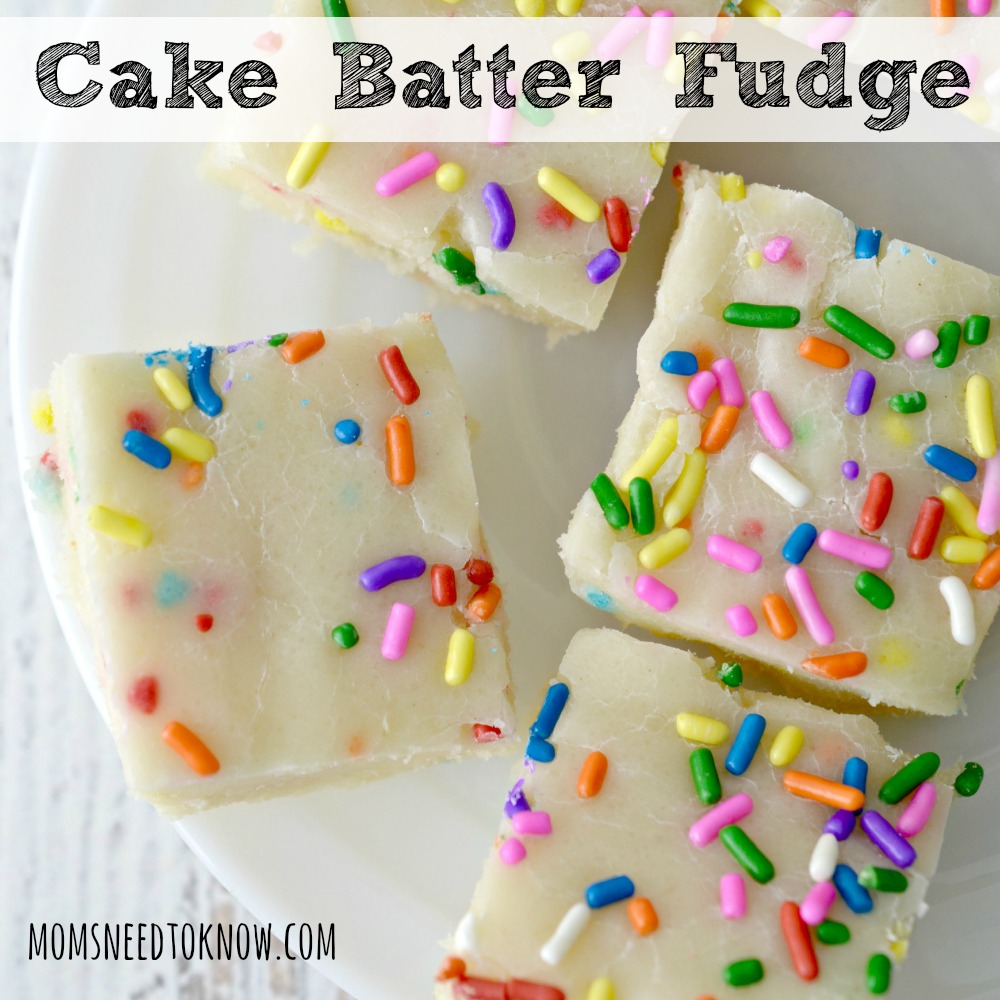 Cake Batter Fudge Recipe sq