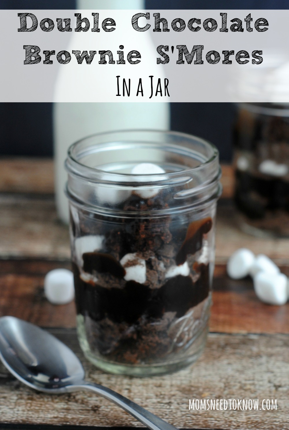 Double Chocolate Brownie S'Mores Jars