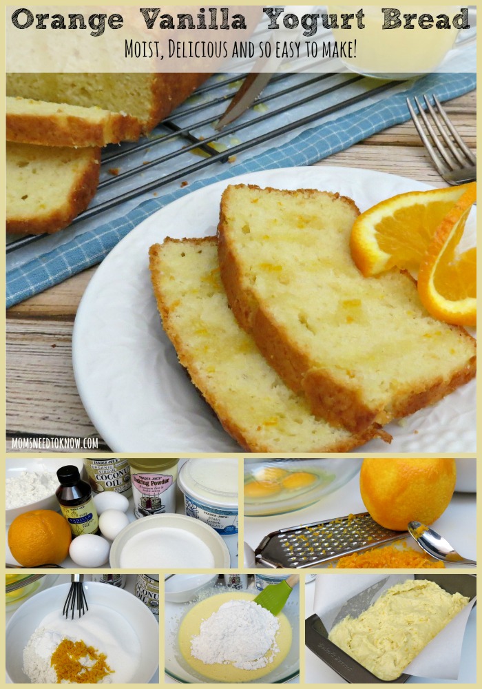 Orange Vanilla Yogurt Bread collage