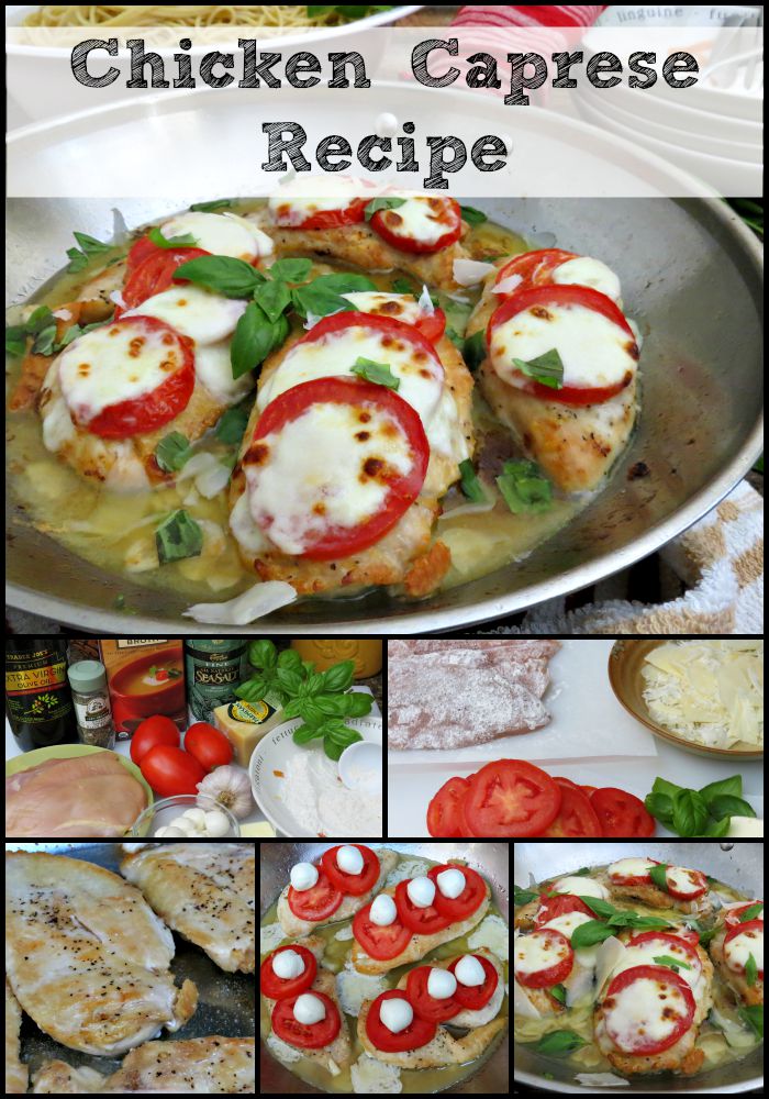 Chicken Caprese Recipe collage