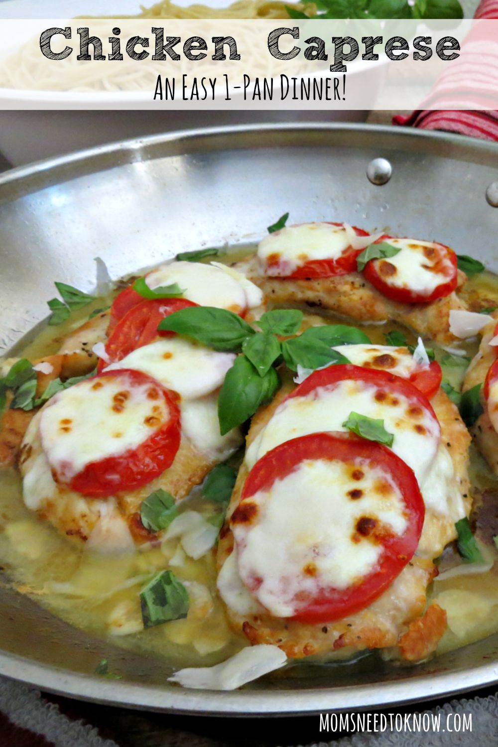 This Chicken Caprese recipe is a lighter version of traditional Chicken Parmesan. Packed with flavor, it is a great way to use up the fresh tomatoes and basil from your garden!