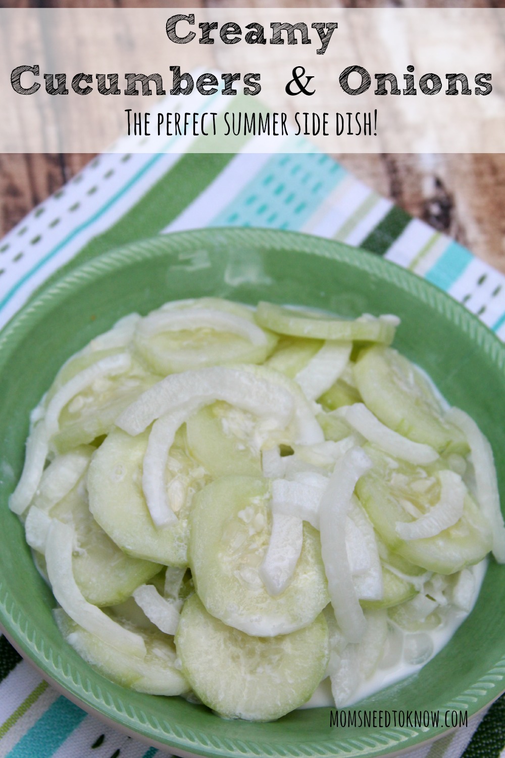 Creamy Cucumbers and Onions Recipe