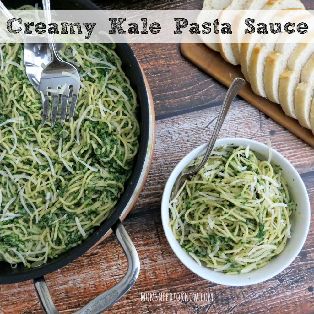 Creamy Kale Pasta Sauce | Moms Need To Know