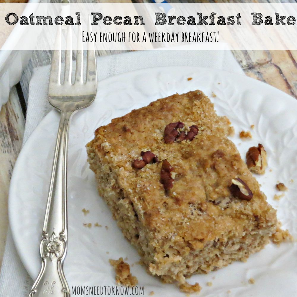 Oatmeal Pecan Breakfast Bake sq