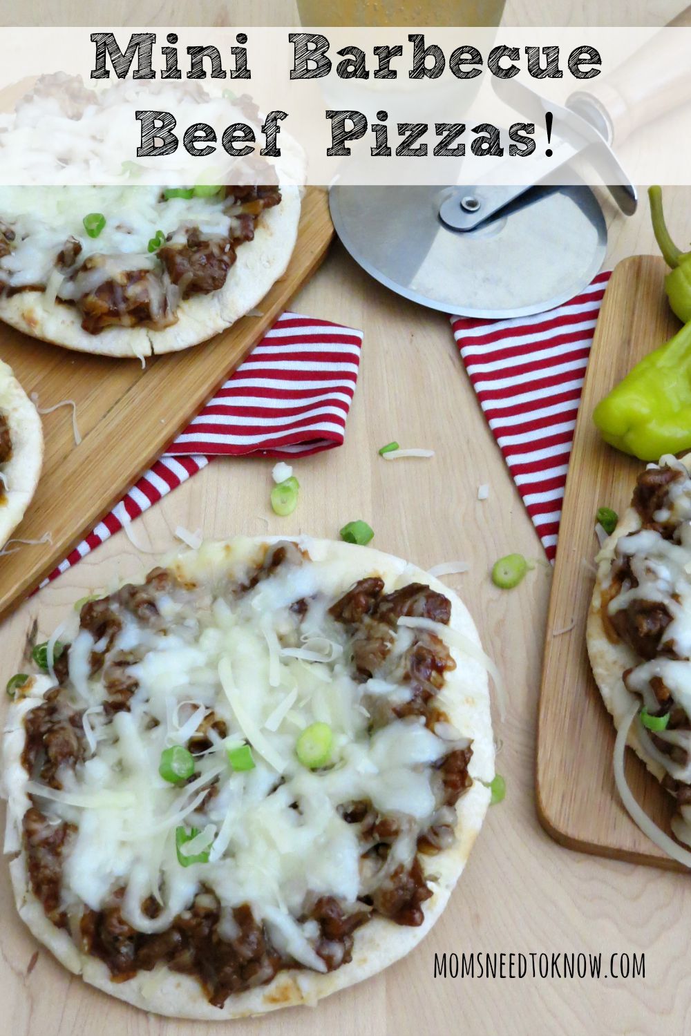 Mini Barbecue Beef Pizzas