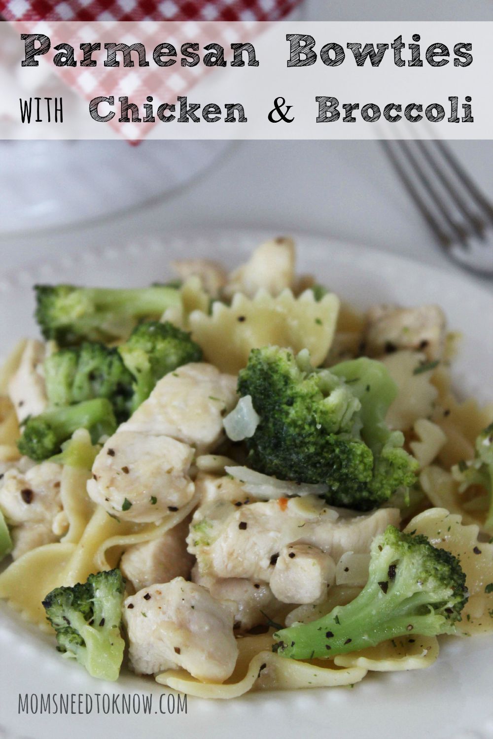 Parmesan Bowties with Chicken and Broccoli