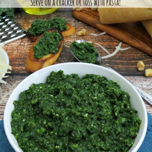 Spinach and Kale Pesto Recipe Use As a Spread or Pasta Toss! Moms