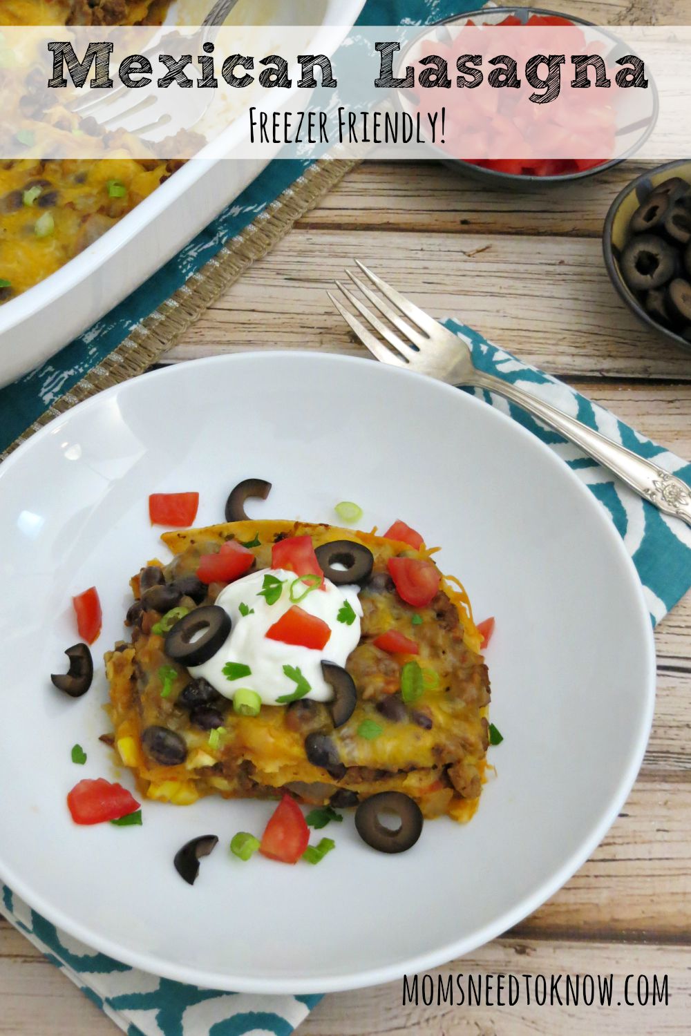 This Mexican lasagna is a spicy twist on a family favorite. Packed full of flavor and so easy to make - it can also easily be frozen!