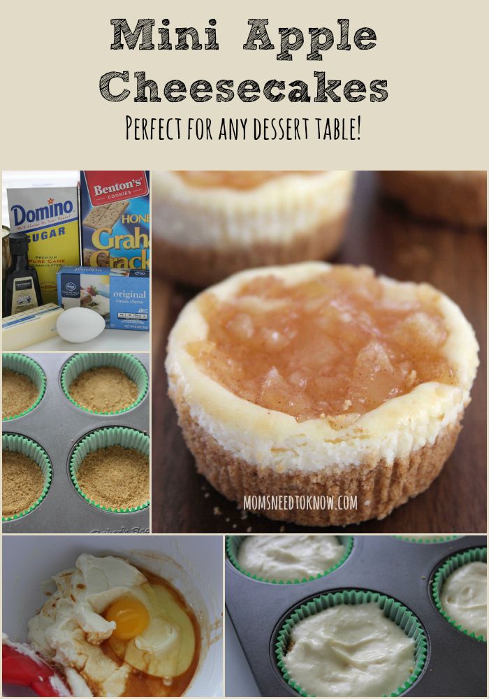 Mini Apple Cheesecakes collage