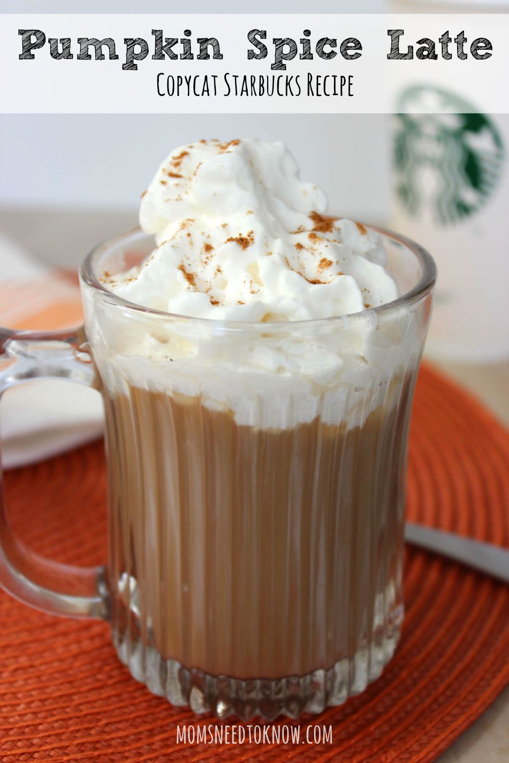 Pumpkin Spice Latte Copycat Starbucks recipe