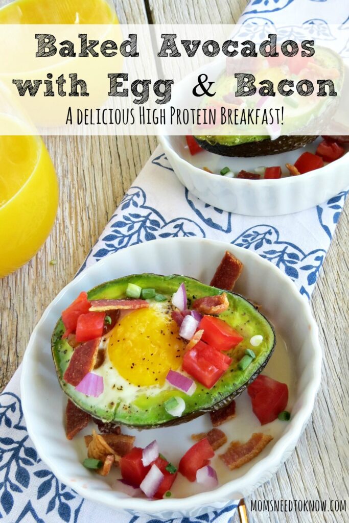 Baked Avocados With Egg And Bacon | A Delicious High Protein Breakfast ...