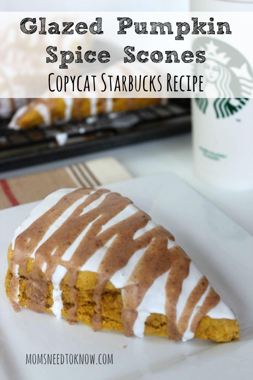 While I love the Pumpkin Spice Scone at Starbucks, for the price of just a single scone, you can make a whole batch of 8 of them with this recipe!